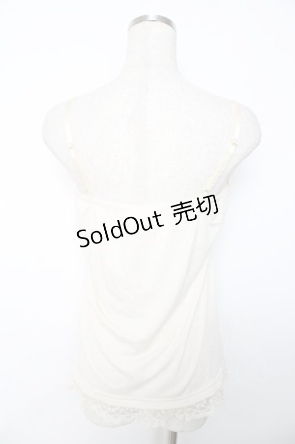 画像2: axes femme / リボンつきストラップキャミ M 生成り Y-25-12-04-041-AX-TO-SZ-ZS (2)