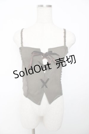 画像: axes femme / リブカットソービスチェ M カーキ Y-25-12-04-042-AX-TO-SZ-ZY