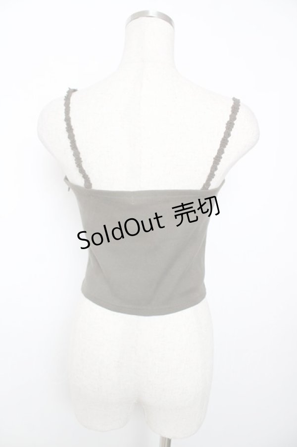 画像2: axes femme / リブカットソービスチェ M カーキ Y-25-12-04-042-AX-TO-SZ-ZY (2)