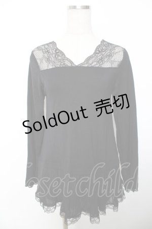 画像: axes femme / プリーツロングインナー M 黒 Y-25-12-04-051-AX-TO-SZ-ZY