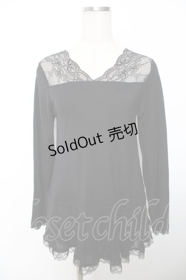 画像1: axes femme / プリーツロングインナー M 黒 Y-25-12-04-051-AX-TO-SZ-ZY (1)