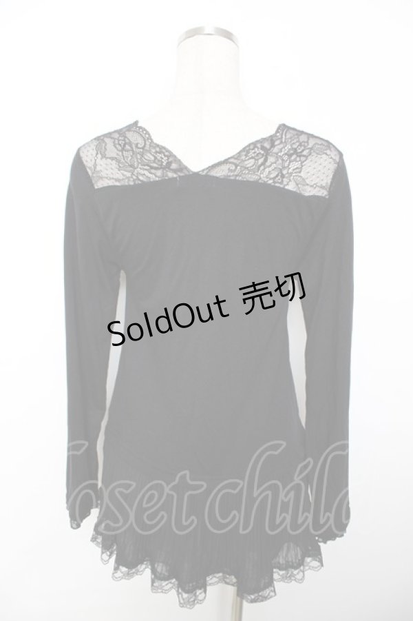 画像2: axes femme / プリーツロングインナー M 黒 Y-25-12-04-051-AX-TO-SZ-ZY (2)