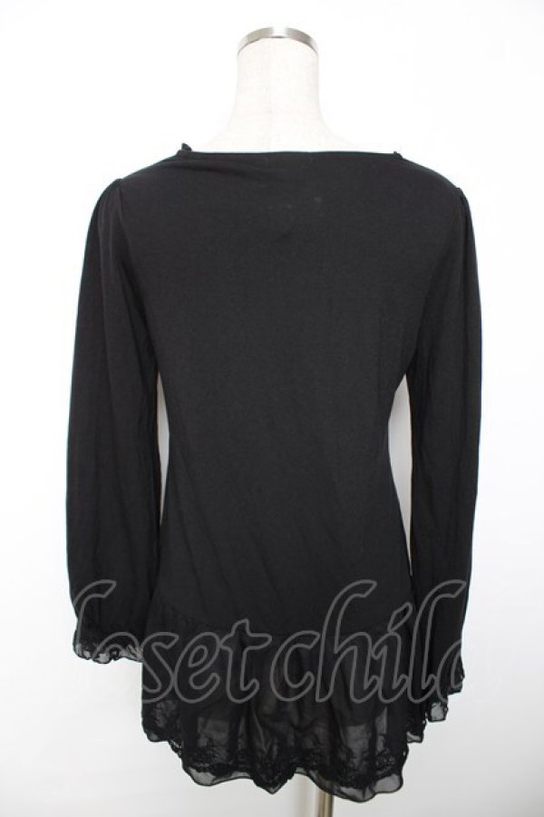 画像2: axes femme / レース使いロングインナー M 黒 Y-25-12-04-052-AX-TO-SZ-ZY (2)