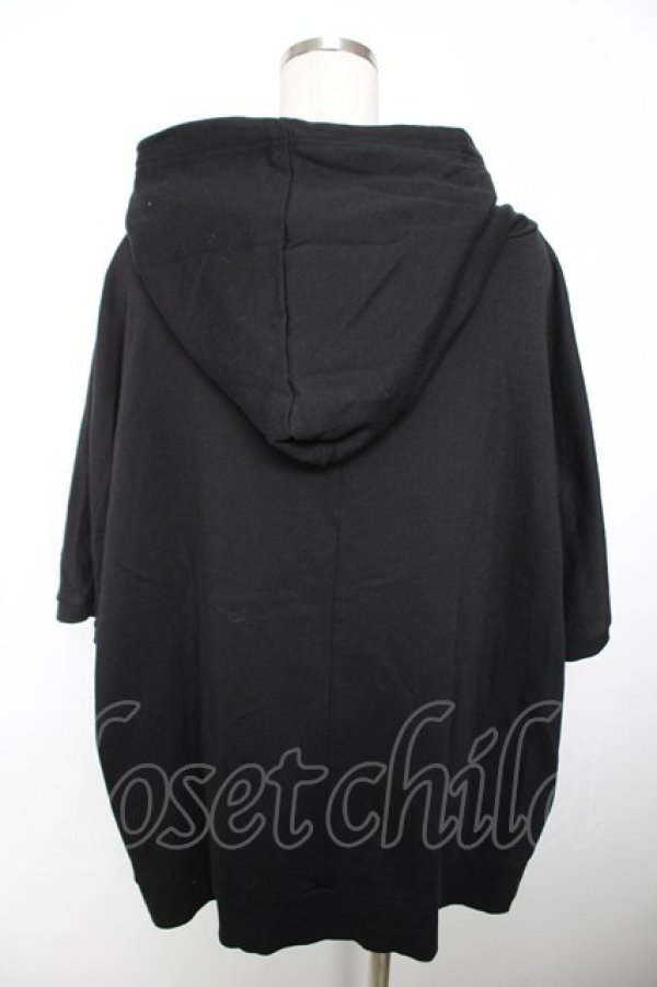 画像2: LISTEN FLAVOR / ゴースト半袖BIGプルパーカー M 黒 Y-25-12-04-059-PU-TO-SZ-ZY (2)