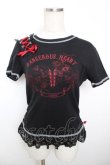 画像1: H jelly / DANGEROUS HEART Tシャツ  黒×赤 Y-25-12-04-063-HN-TS-SZ-ZY (1)