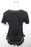 画像2: H jelly / DANGEROUS HEART Tシャツ  黒×赤 Y-25-12-04-063-HN-TS-SZ-ZY (2)