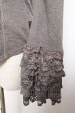 画像4: Ozz oneste / 薔薇刺繍レースアップレイヤードトップス  グレー Y-25-12-04-064-OO-TO-SZ-ZY (4)