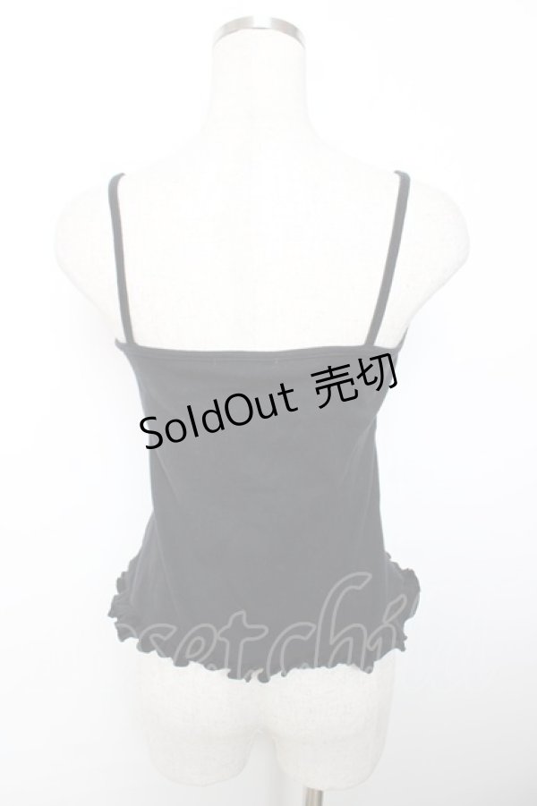 画像2: PUTUMAYO / スカルptフリルキャミソール  黒 Y-25-12-04-065-PT-TO-SZ-ZY (2)