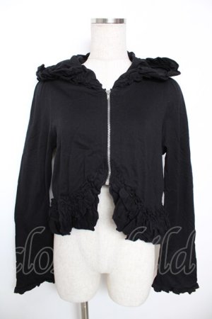 画像: BPN / フリルZIPボレロ M 黒 Y-25-12-04-070-GO-TO-SZ-ZY