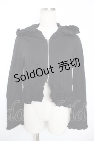 画像: BPN / フリルZIPボレロ M 黒 Y-25-12-04-070-GO-TO-SZ-ZY