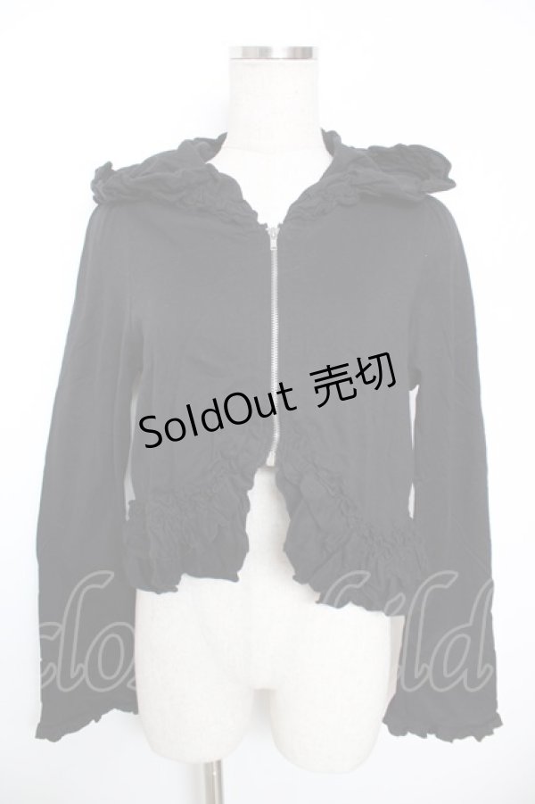 画像1: BPN / フリルZIPボレロ M 黒 Y-25-12-04-070-GO-TO-SZ-ZY (1)