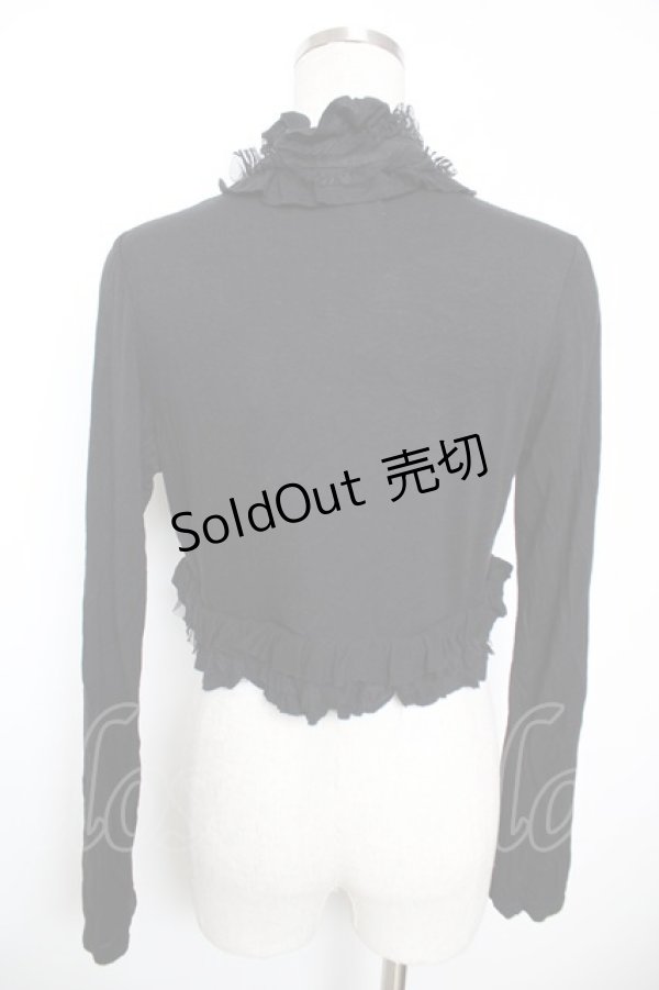 画像2: GRAMM / 桜ptフリルボレロ  黒 Y-25-12-04-071-HN-TO-SZ-ZY (2)