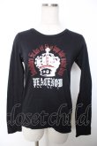 画像1: PEACE NOW / 王冠ptレイヤードカットソー M 黒 Y-25-12-04-072-PU-TO-SZ-ZY (1)