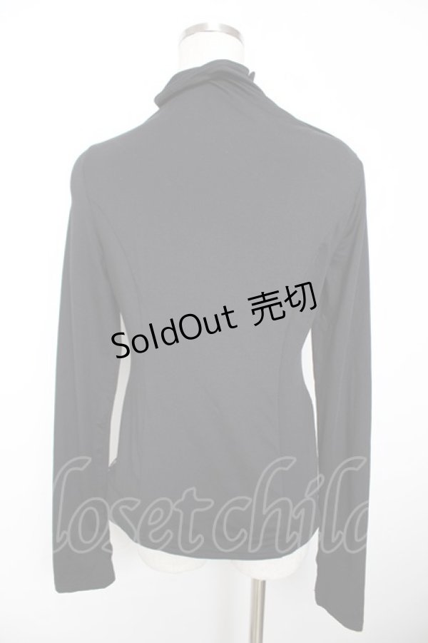 画像2: Ozz oneste / 裾刺繍ハイネックトップス  黒 Y-25-12-04-074-OO-TO-SZ-OS (2)