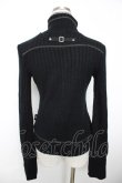 画像2: Ozz Croce / 髑髏刺繍ハイネックニットトップス  黒×グレー Y-25-12-04-077-OO-TO-SZ-ZY (2)