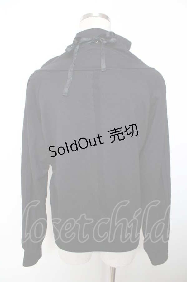 画像2: ALGONQUINS / メッシュ使いZIPハイネックパーカー F 黒 Y-25-12-04-081-AL-TO-SZ-ZI (2)