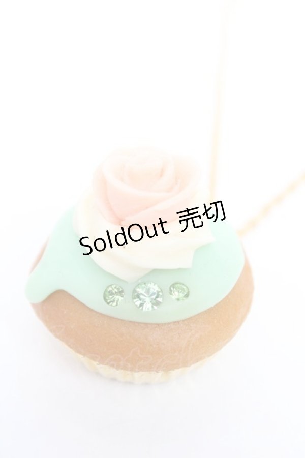 画像1: Q-pot. / Rose CupCake ネックレス  ミント Y-25-12-04-008-QP-AC-SZ-ZY (1)