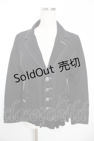 画像: ALGONQUINS / 裾フリルジャケット F 黒 Y-25-12-04-084-AL-JA-SZ-ZS