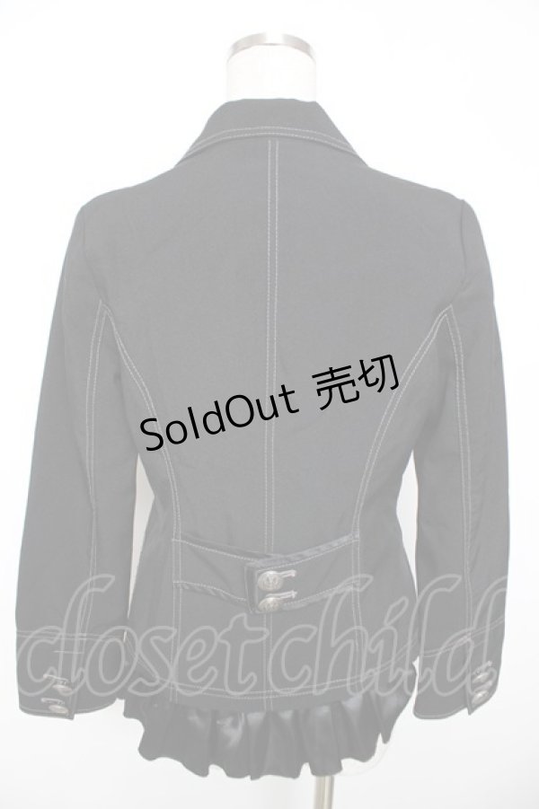 画像2: ALGONQUINS / 裾フリルジャケット F 黒 Y-25-12-04-084-AL-JA-SZ-ZS (2)