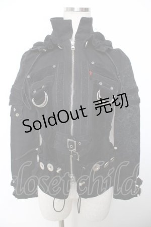 画像: Ozz On / 菊pt 2WAYカラージャケット  黒 Y-25-12-04-086-OO-JA-SZ-ZY