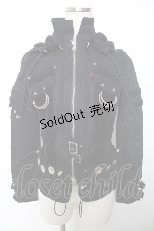 画像1: Ozz On / 菊pt 2WAYカラージャケット  黒 Y-25-12-04-086-OO-JA-SZ-ZY (1)