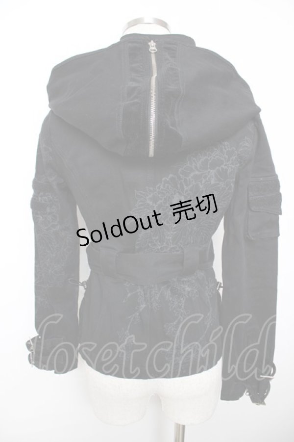 画像2: Ozz On / 菊pt 2WAYカラージャケット  黒 Y-25-12-04-086-OO-JA-SZ-ZY (2)