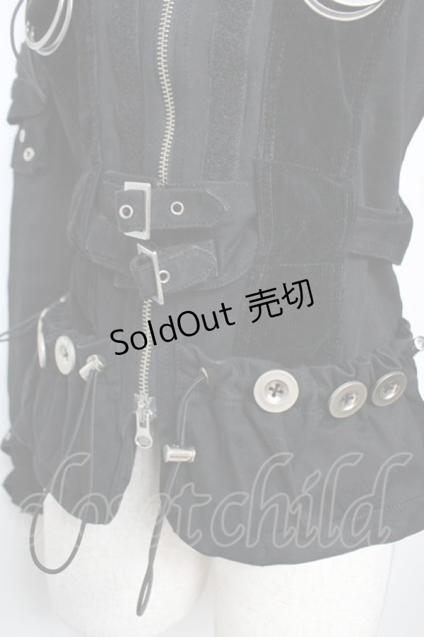 画像4: Ozz On / 菊pt 2WAYカラージャケット  黒 Y-25-12-04-086-OO-JA-SZ-ZY (4)