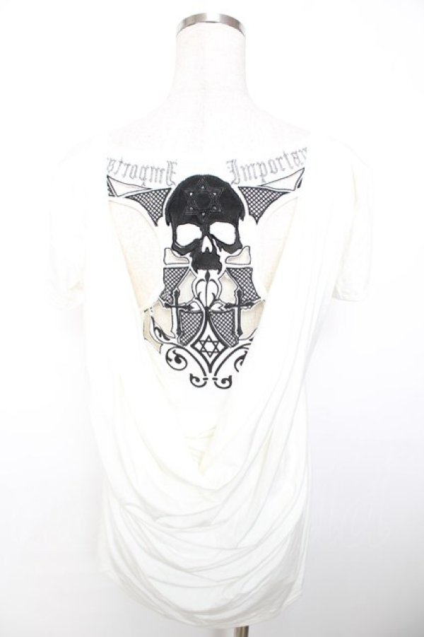 画像2: GHOST of HARLEM / バックドレープスカルトップス F 白 Y-25-12-04-093-GL-TO-SZ-ZY (2)