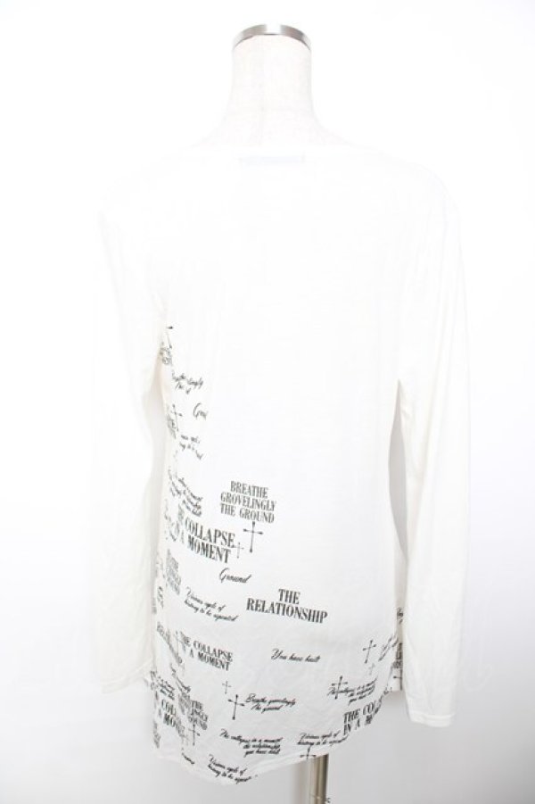 画像2: GHOST of HARLEM / クロスptアシメドレープトップス F 白×黒 Y-25-12-04-098-GL-TO-SZ-ZY (2)