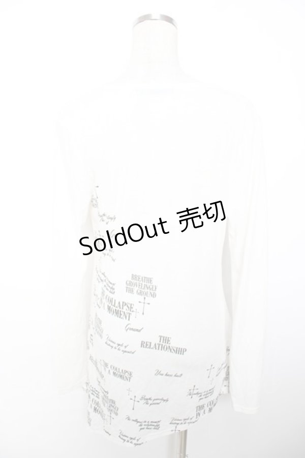 画像2: GHOST of HARLEM / クロスptアシメドレープトップス F 白×黒 Y-25-12-04-098-GL-TO-SZ-ZY (2)