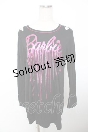 画像: ALGONQUINS / Barbieコラボロングカットソー F 黒 Y-25-12-04-099-AL-TO-SZ-ZS