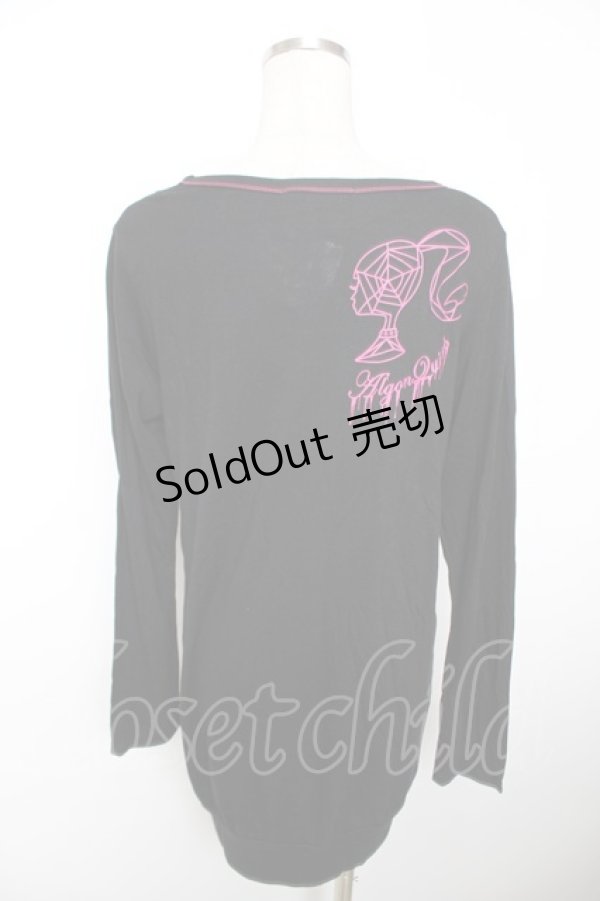 画像2: ALGONQUINS / Barbieコラボロングカットソー F 黒 Y-25-12-04-099-AL-TO-SZ-ZS (2)