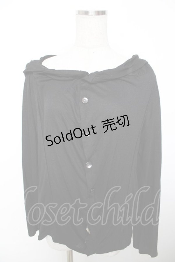 画像1: ALGONQUINS / 蜘蛛の巣ptカーディガン F 黒 Y-25-12-04-101-AL-TO-SZ-ZY (1)