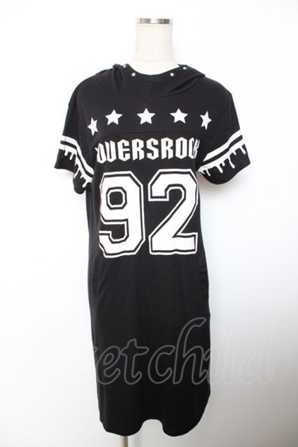 画像1: LOVER'S ROCK / ナンバープリントフードカットワンピース F 黒 Y-25-12-04-104-PU-OP-SZ-ZY (1)