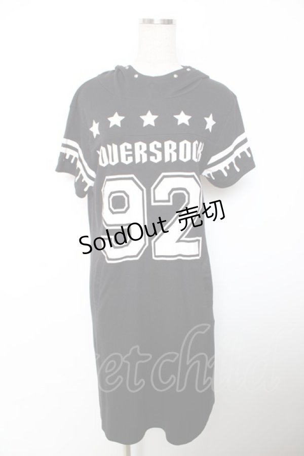 画像1: LOVER'S ROCK / ナンバープリントフードカットワンピース F 黒 Y-25-12-04-104-PU-OP-SZ-ZY (1)