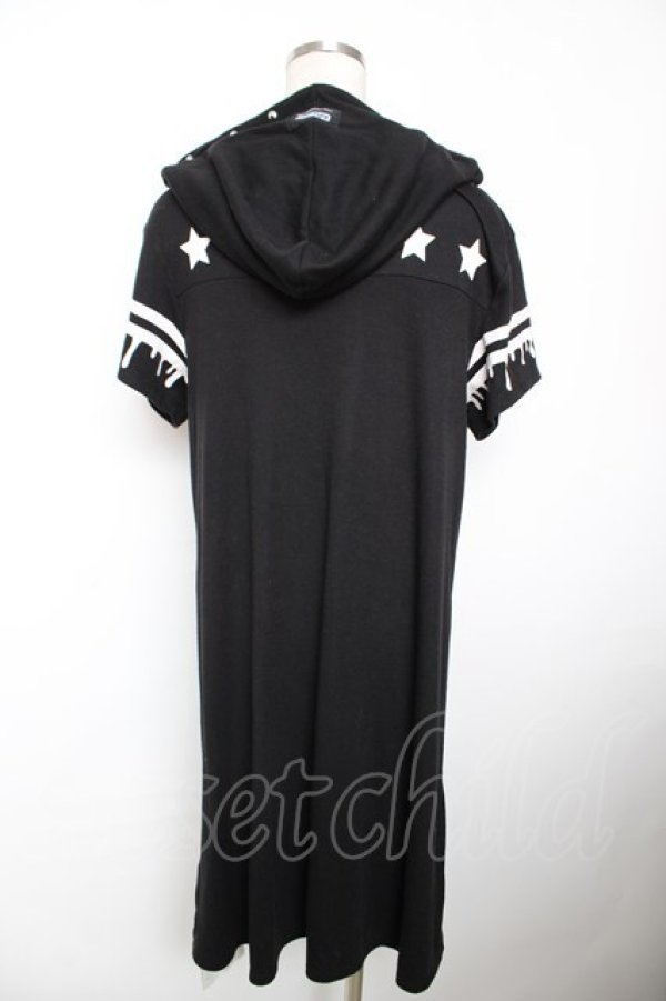 画像2: LOVER'S ROCK / ナンバープリントフードカットワンピース F 黒 Y-25-12-04-104-PU-OP-SZ-ZY (2)