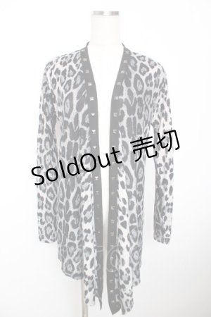 画像: SEX POT ReVeNGe / ヒョウ柄カーディガン M グレー×黒 Y-25-12-04-106-SP-TO-SZ-ZS