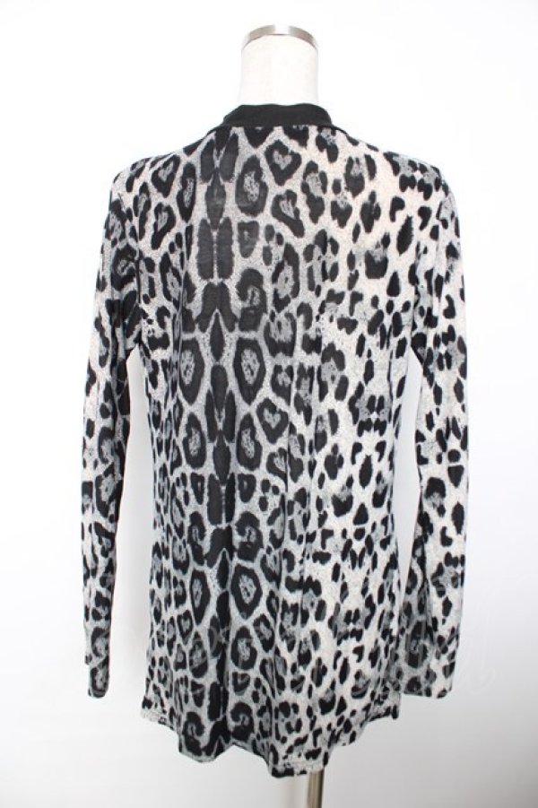 画像2: SEX POT ReVeNGe / ヒョウ柄カーディガン M グレー×黒 Y-25-12-04-106-SP-TO-SZ-ZS (2)