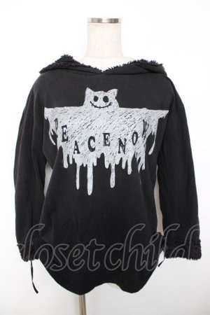 画像: PEACE NOW / コウモリプリントフーディパーカ M 黒 Y-25-12-04-107-PU-TO-SZ-ZY