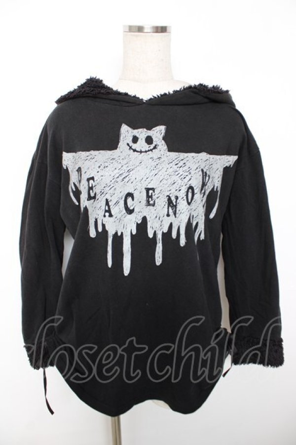 画像1: PEACE NOW / コウモリプリントフーディパーカ M 黒 Y-25-12-04-107-PU-TO-SZ-ZY (1)
