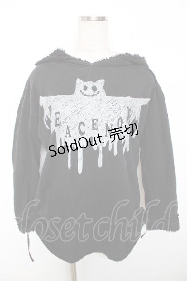 画像1: PEACE NOW / コウモリプリントフーディパーカ M 黒 Y-25-12-04-107-PU-TO-SZ-ZY (1)