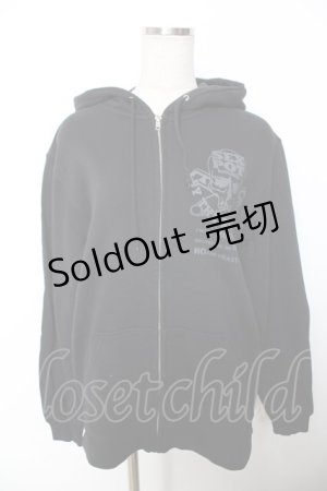 画像: SEX POT ReVeNGe / 背面プリントZIPパーカー  黒 Y-25-12-04-109-SP-TO-SZ-ZY
