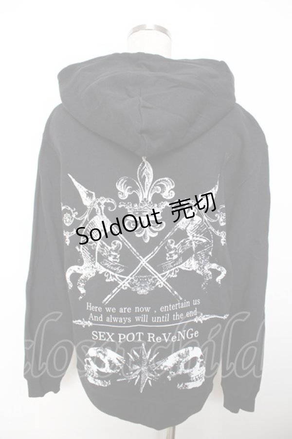 画像2: SEX POT ReVeNGe / 背面プリントZIPパーカー  黒 Y-25-12-04-109-SP-TO-SZ-ZY (2)