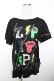 画像1: LISTEN FLAVOR / ZIPデザインTシャツ  黒 Y-25-12-04-111-PU-TO-SZ-ZY (1)
