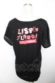 画像2: LISTEN FLAVOR / ZIPデザインTシャツ  黒 Y-25-12-04-111-PU-TO-SZ-ZY (2)