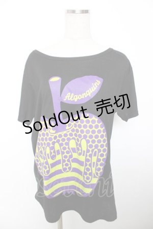 画像: ALGONQUINS / プリント半袖BIGカットソー F 黒 Y-25-12-04-113-AL-TO-SZ-ZI