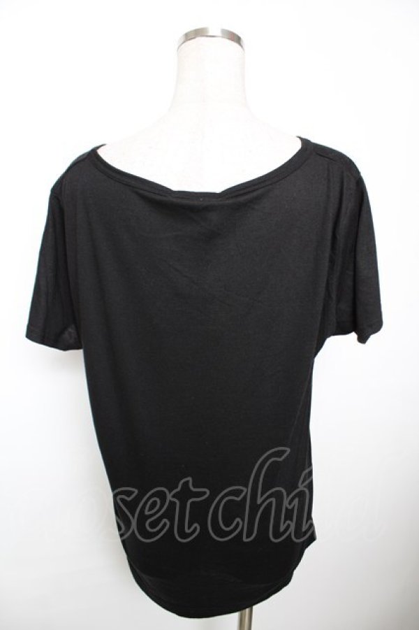 画像2: ALGONQUINS / プリント半袖BIGカットソー F 黒 Y-25-12-04-113-AL-TO-SZ-ZY (2)