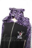 画像3: LISTEN FLAVOR / 耳付きヒョウ柄ファーパーカー M 黒×紫 Y-25-12-04-114-PU-TO-SZ-ZY (3)