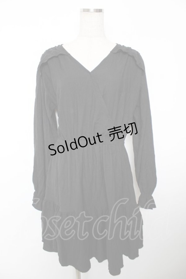 画像1: axes femme / イレヘムフリルチュニック F 黒 Y-25-12-04-122-AX-TO-SZ-ZI (1)