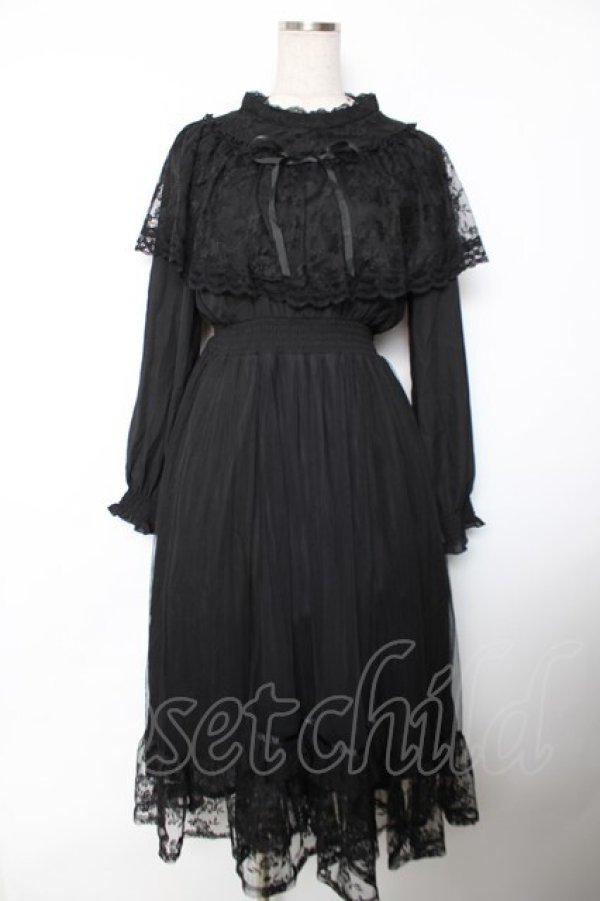 画像1: axes femme / ヴィンテージ風ドレス F 黒 Y-25-12-04-123-AX-OP-SZ-ZY (1)